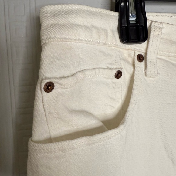 ABERCROMBIE and FITCH Jeans Women 34/18R 90s Straight High Rise Curve Love White - Picture 3 of 10